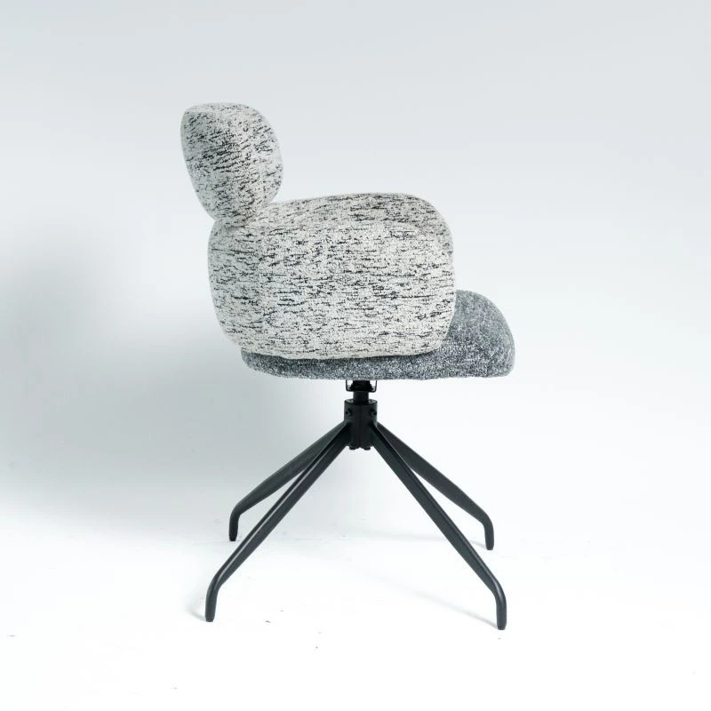 Chicken Foot-shaped Base With The Backrest Made Of Gray-blue Gradient Fabric factory